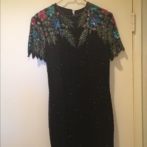 Vintage Scala Milan Women’s Black 100% Silk dress